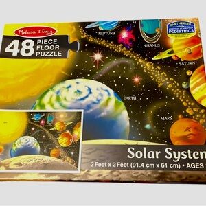 Melissa & Doug Yellow and Blue Solar System Puzzle 48 Pieces